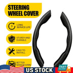 Steering Wheel Booster Cover for Universal Vehicles (Black Carbon Fiber)