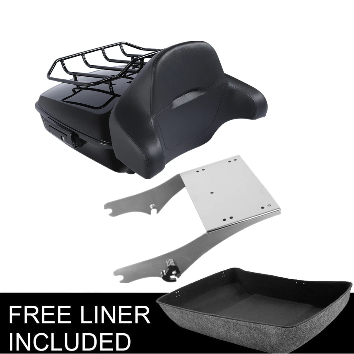 Chopped Trunk Two Up Mount Rack for Harley Touring Electra Road Glide (1997–2008)