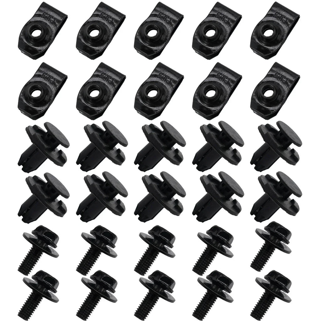 Undertray-Cover Clips / Metal Bolt Fixed Nut Clamp Kit for Nissan Qashqai