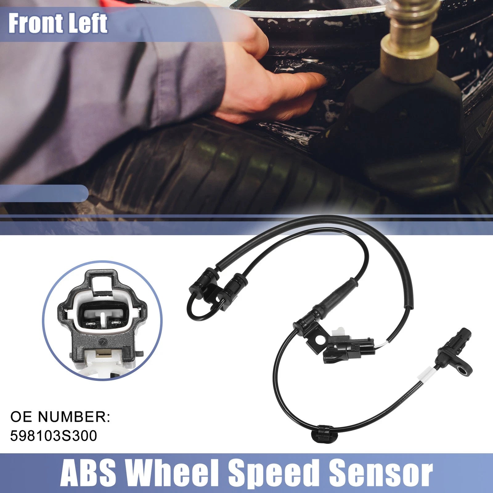 Front Left ABS Wheel Speed Sensor No. 598103S300 for Hyundai Sonata (2011–2014)