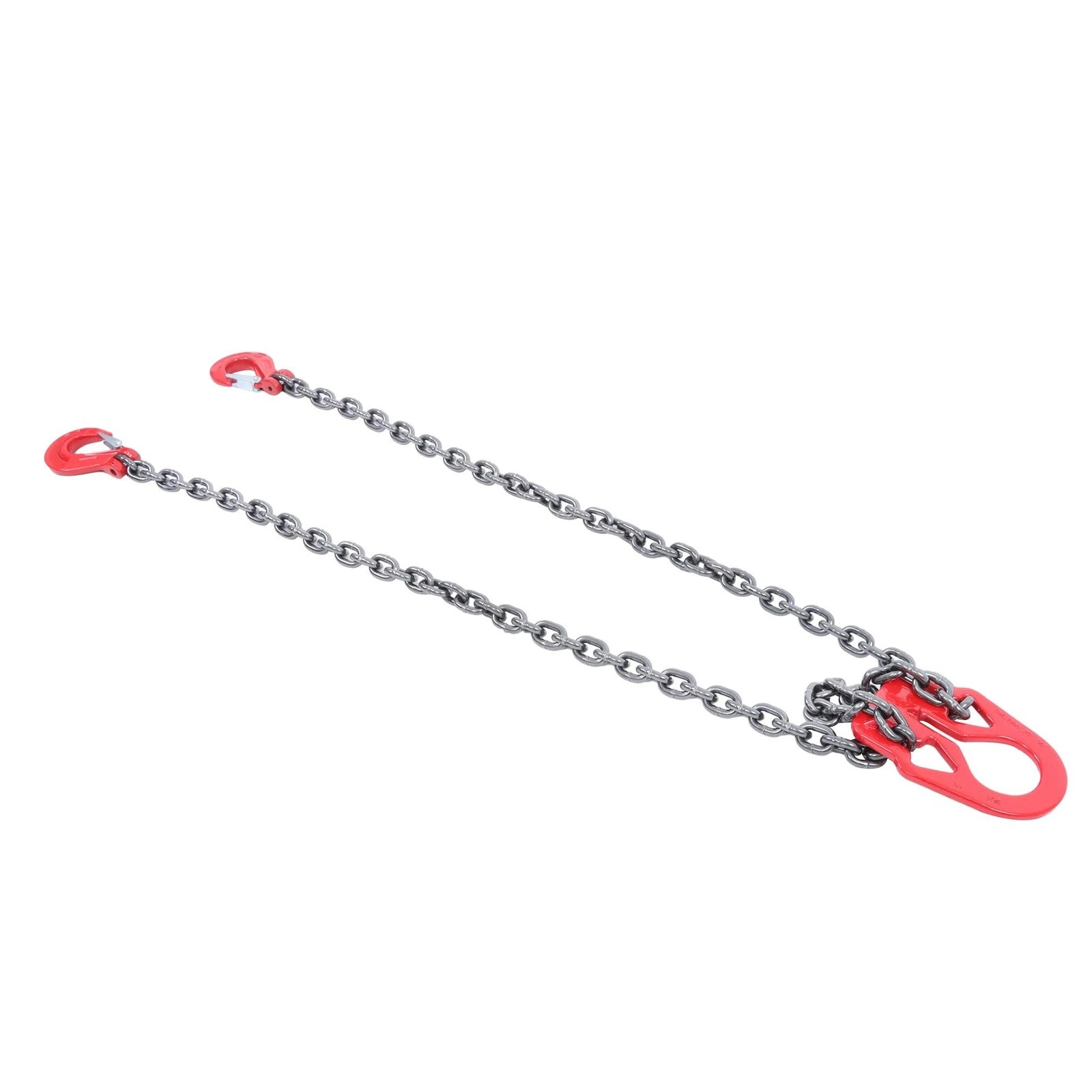 Set of 2 Chain Slings 3/8 Inch x 10 Ft 7100lbs with Adjuster Hooks