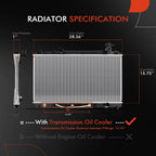 Radiator with Oil Cooler for Toyota Venza (2009–2016) Automatic Trans