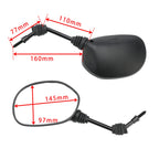 Mirror Set for Piaggio TPH NRG MC3 Typhoon NTT SKR Zip 50cc (8mm)