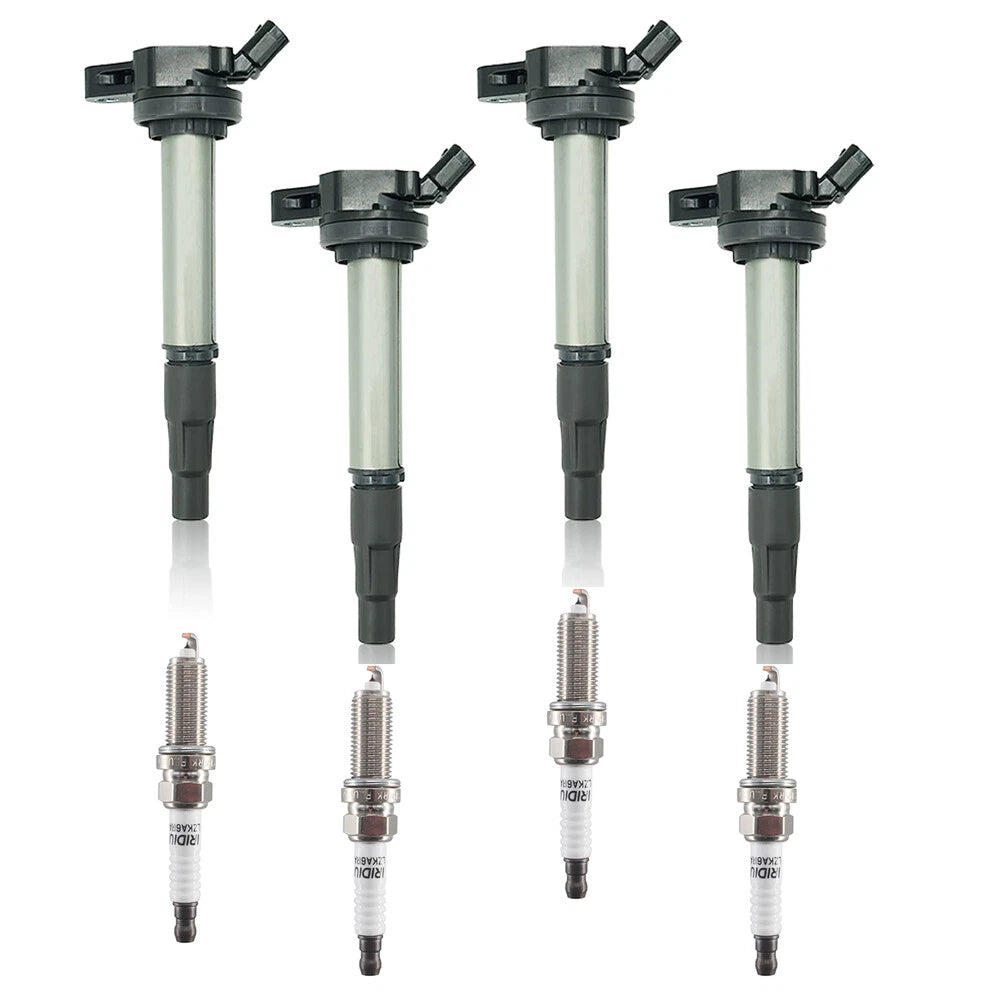 4X Ignition Coils + Spark Plugs for Toyota Prius (2010–2015) / Prius V (2012–2017)