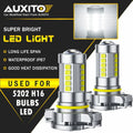 2X AUXITO 5202 H16 LED Fog Light Bulb for Driving Super Bright White