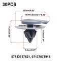Set of 4 Wheel Arch Trim Clips for Mini Cooper (0713275782)