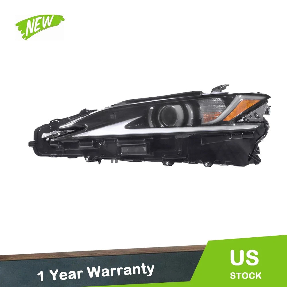Left Side Headlamp for Lexus ES350 (2019–2021) LED DRL, Clear Lens