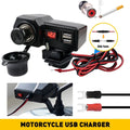Waterproof Phone Charger with Voltmeter for Motorcycle (Universal Fit)
