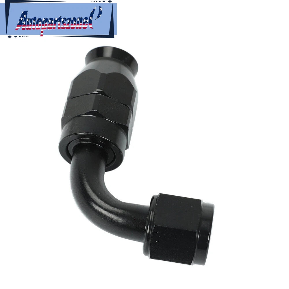 2Pcs 90° Swivel Hose Line End Fitting Adaptor for AN8 (Fuel Oil)