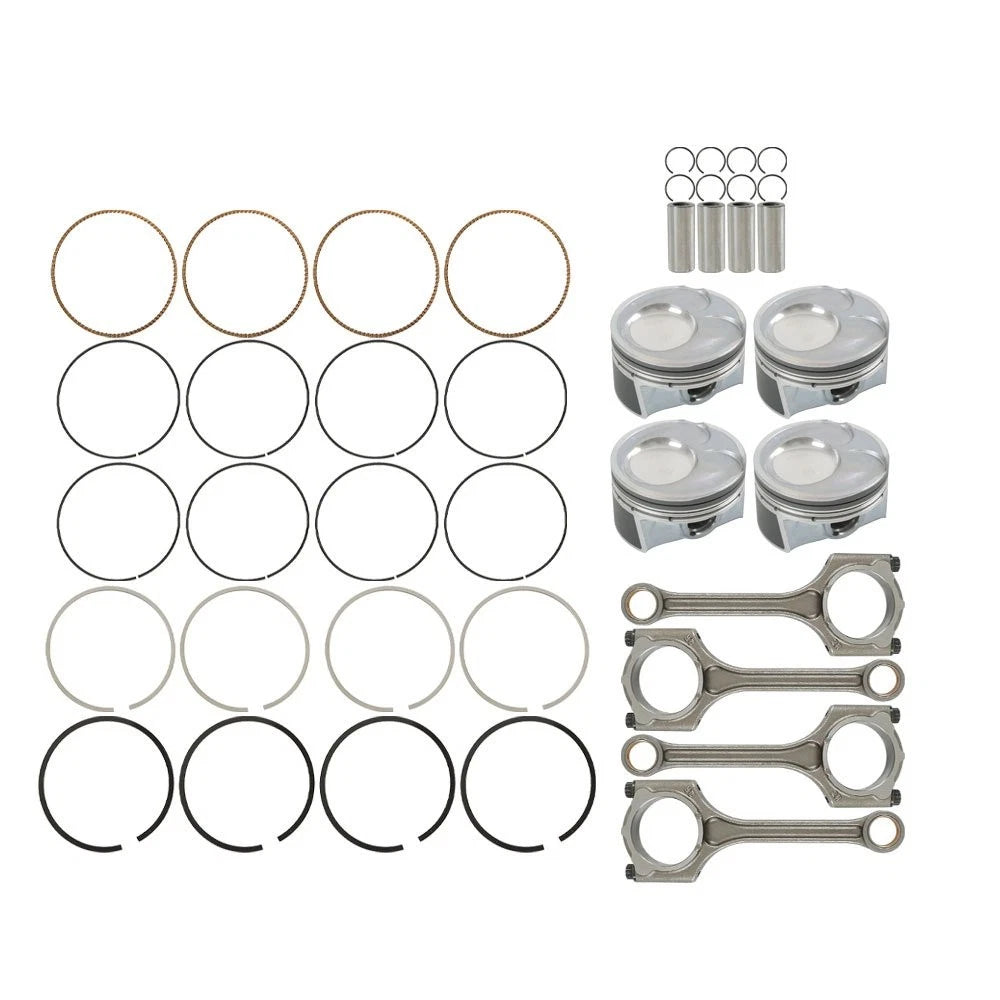 Set of 4 Piston & Rings Connecting Rod Kit for Kia Forte, Hyundai Tucson (2014–2017)