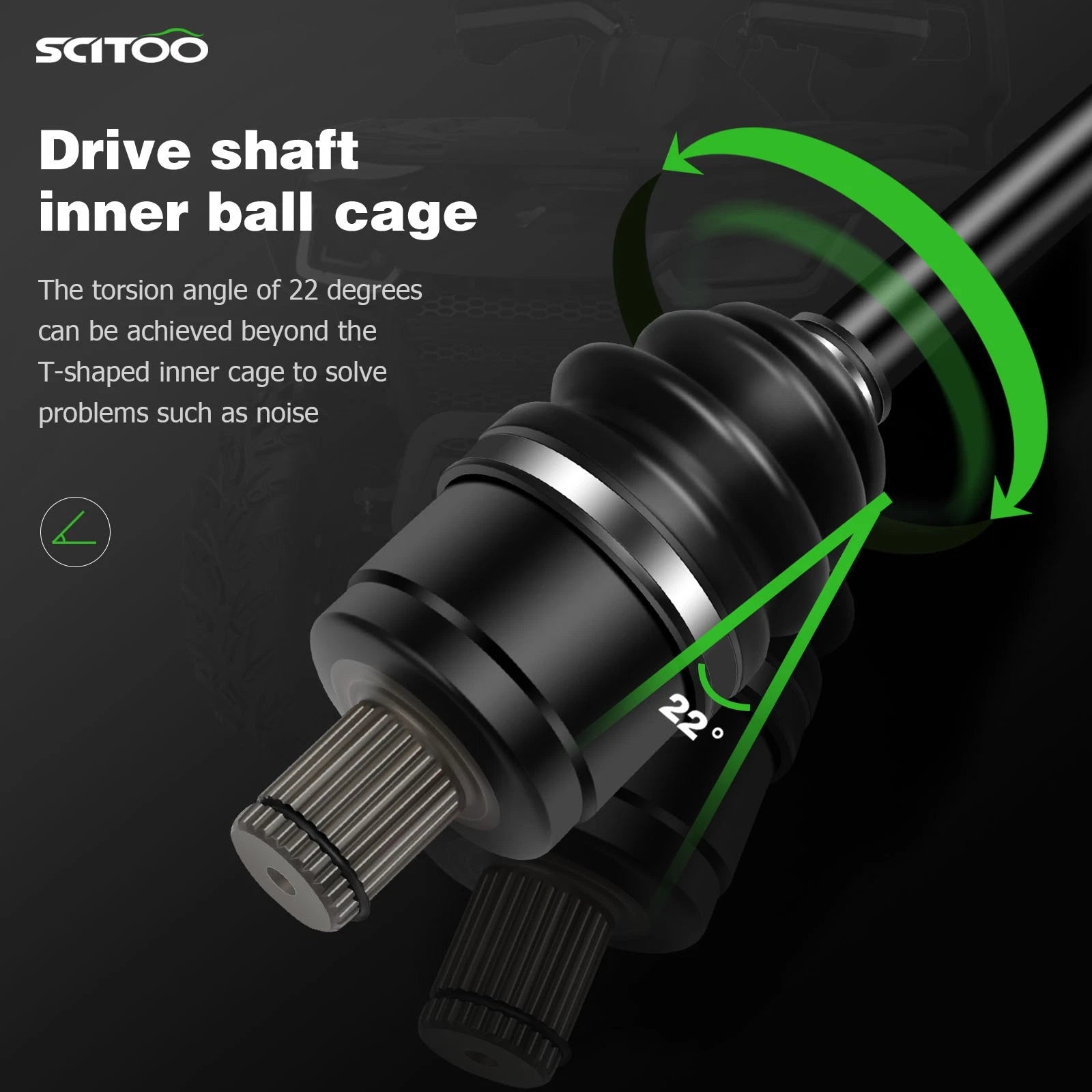 Set of 2 CV Joints for Polaris Scrambler XP 1000 (2014–2019)