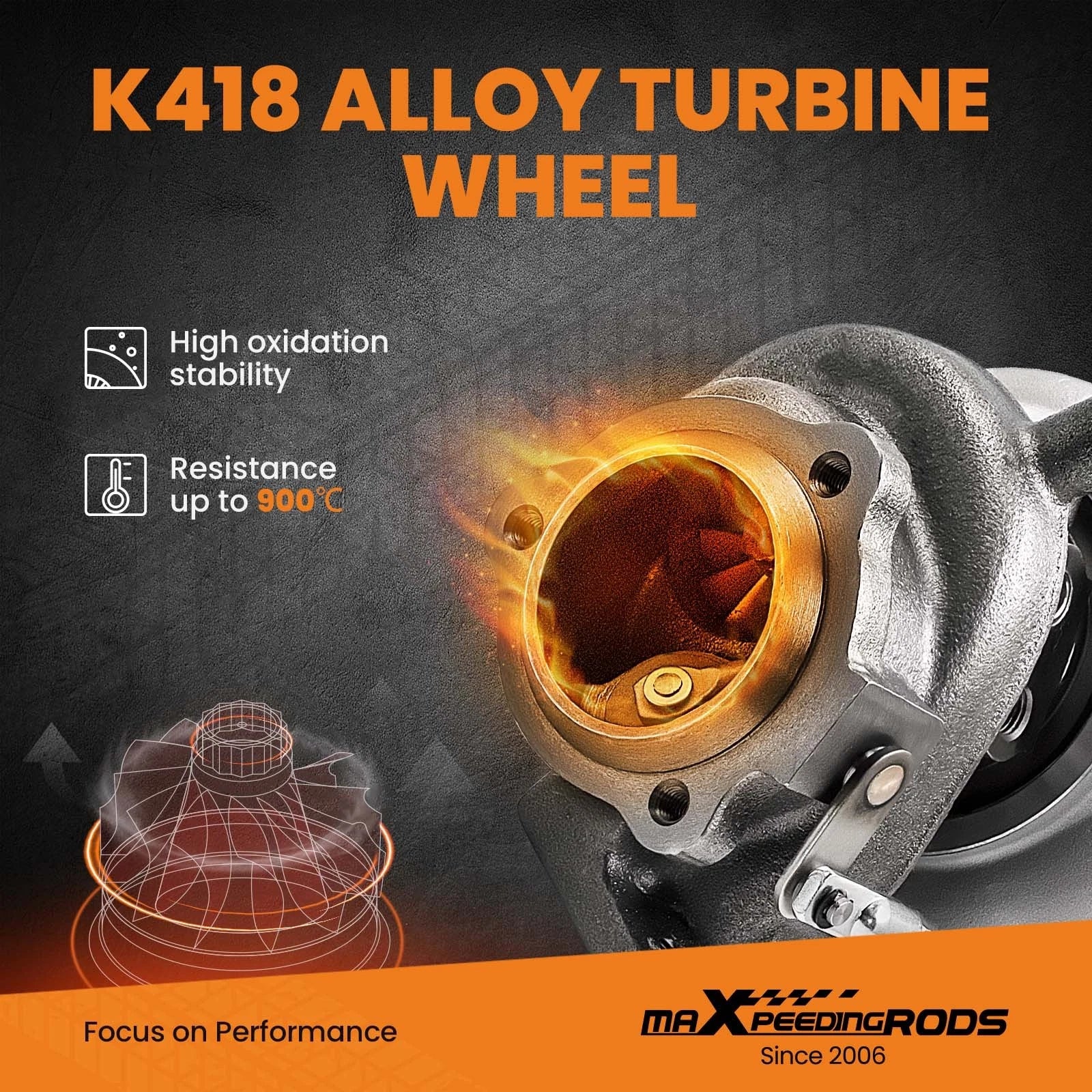 Turbo Compressor for Saab 9.5 9-5 Aero Viggen 2.3T (2000–2011)