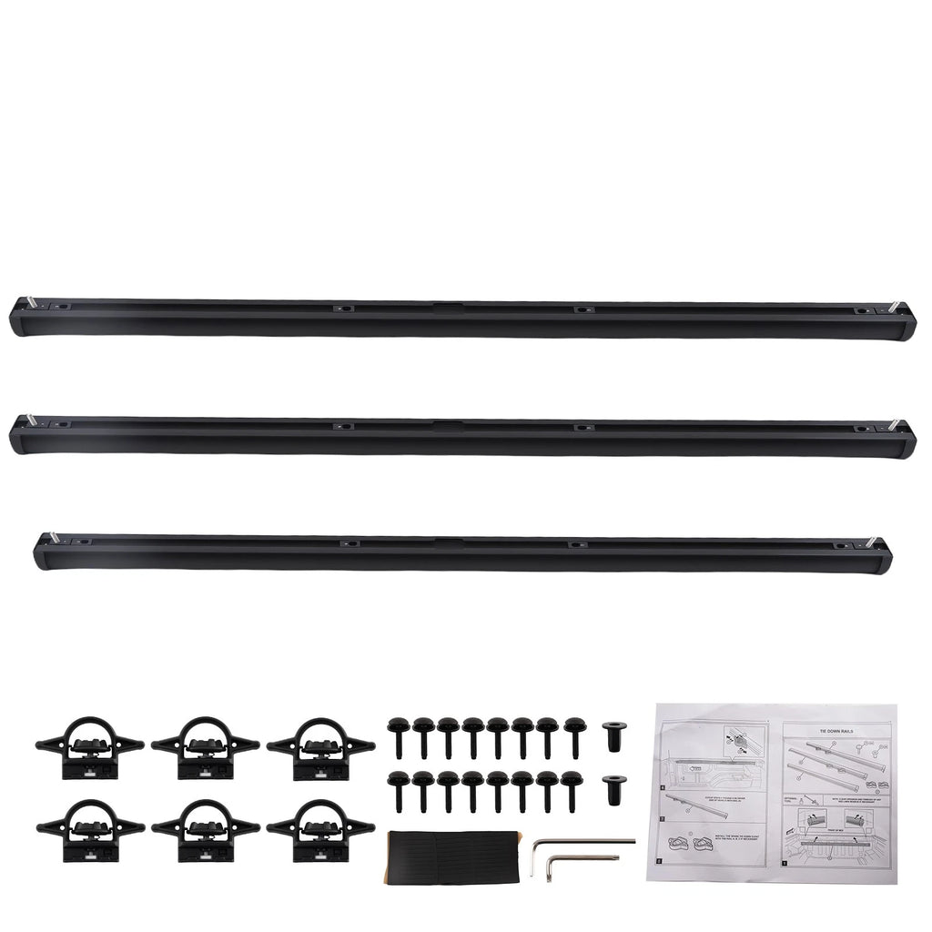 Bed Rail System Kit for Jeep Gladiator (2020–2023) 82215956, 110kg Load, Black