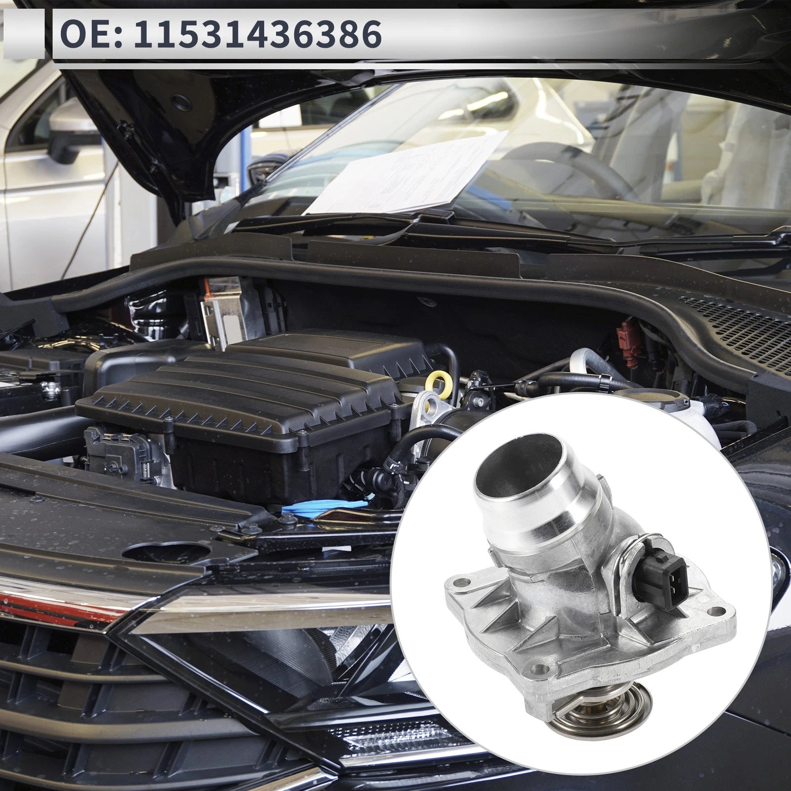 Engine Coolant Thermostat Housing Assembly for BMW X5 540i 740iL 740i (1995–2003)