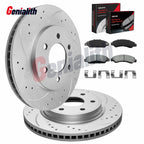 Front Drilled Rotors + Brake Pads for Chevy Silverado GMC Sierra 1500 (2007–2018)