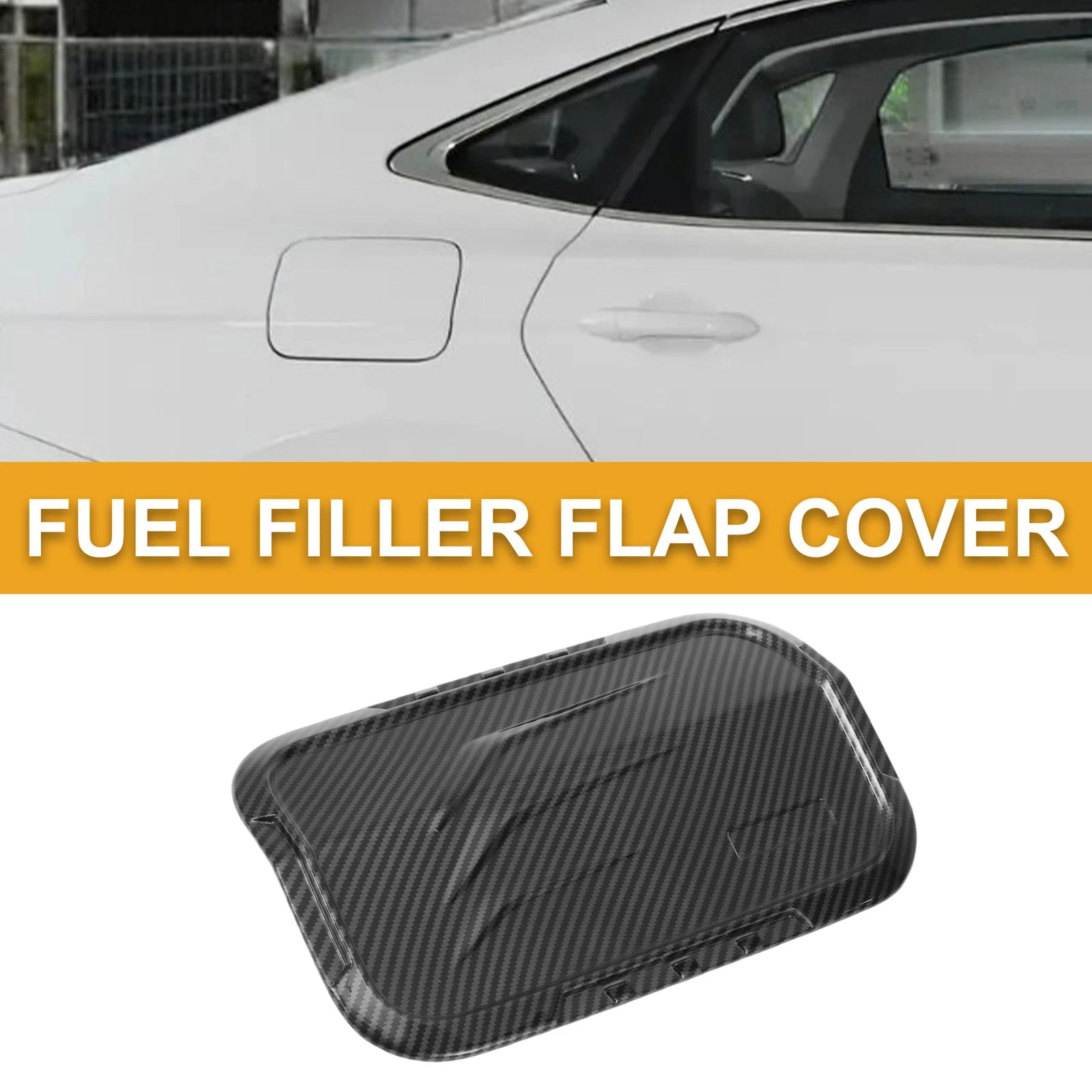 Fuel Tank Door Cap for Toyota Prado (2024–2025) Carbon Fiber Black