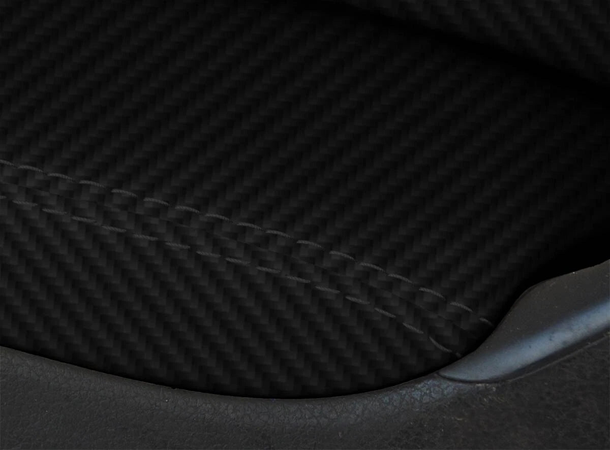 Carbon Fiber Front Armrest Door Panel Cover for VW Jetta (2011–2014)