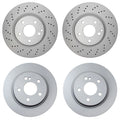 Hella Brake Rotors Kit 330mm Front & 300mm Rear for W211 E350 E500 E550