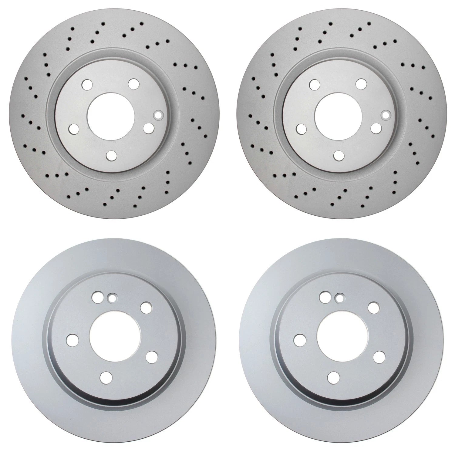 Hella Brake Rotors Kit 330mm Front & 300mm Rear for W211 E350 E500 E550