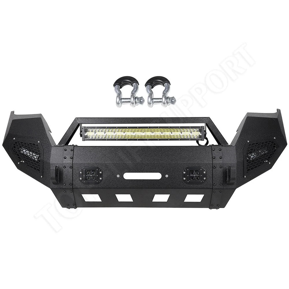 Textured Full Width Front Bumper with Winch Plate & LED for Toyota Tacoma (2016–2023)