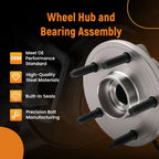 Set of 2 Front Wheel Hub Bearings for Dodge Dakota (2005–2011) ABS