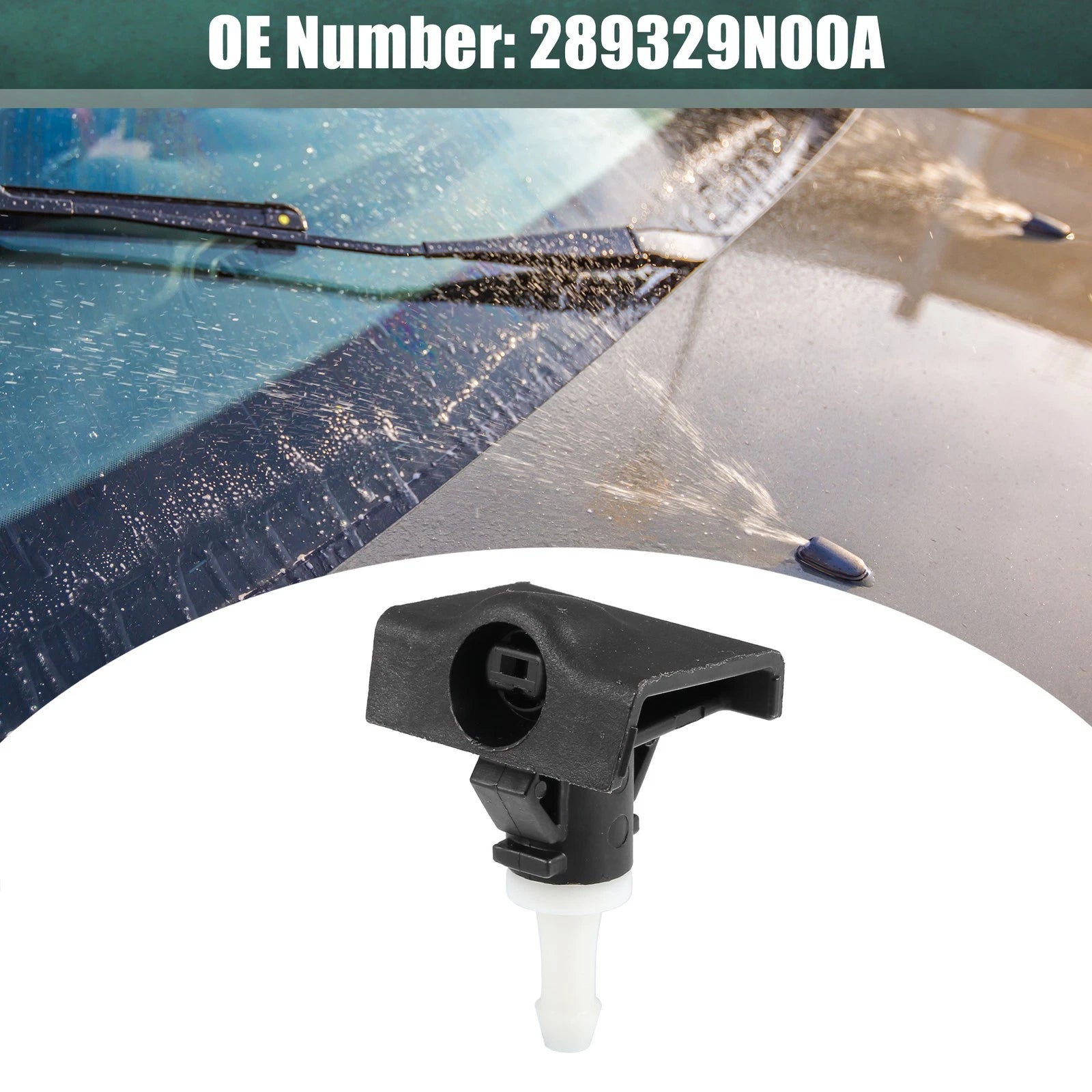 1pc Windshield Wiper Washer Nozzle for Nissan Maxima (2009–2011) No. 289329N00A