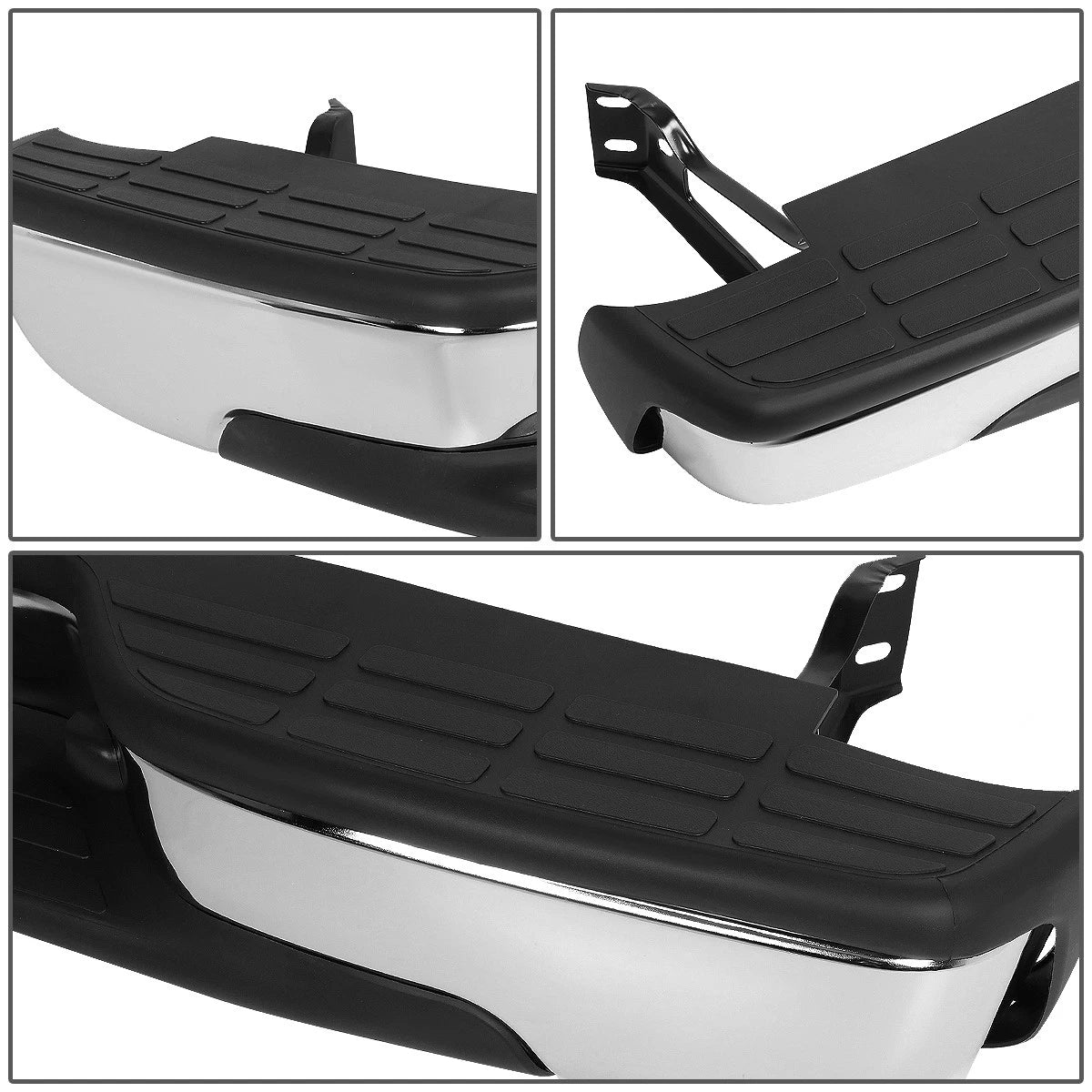 Steel Rear Step Bumper Chrome for Chevy Silverado GMC Sierra 1500 2500 (1999–2007)