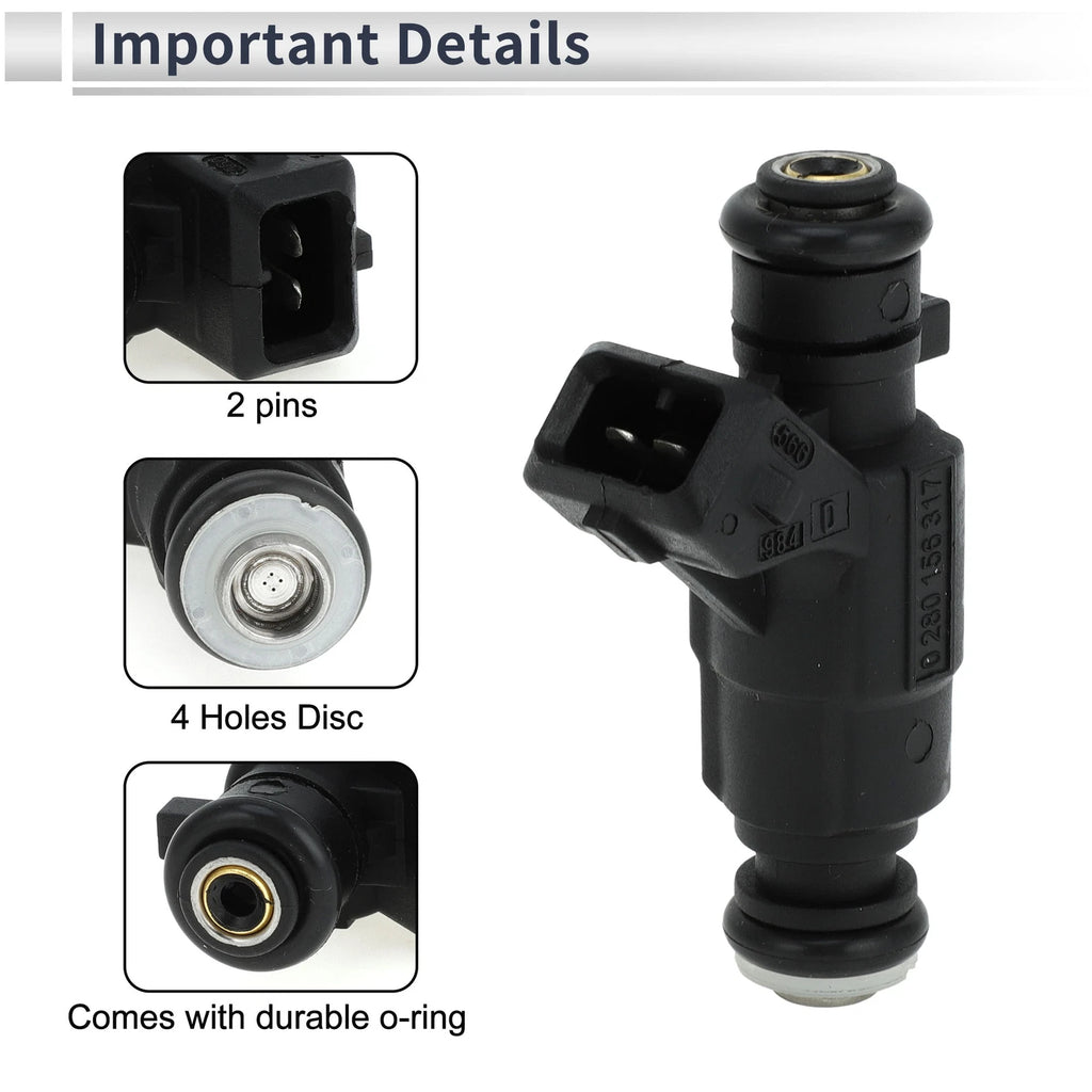 Fuel Injector No.MP156317/0280156317 for Honda Fit (2004–2008) 1 Pc Black