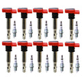 Set of 10 Ignition Coils & NGK Iridium Spark Plugs for Audi R8 5.2 V10