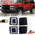 4X White LED Front Side Marker Lights for Chevy C/K 1500 2500 3500 (1994–1998)