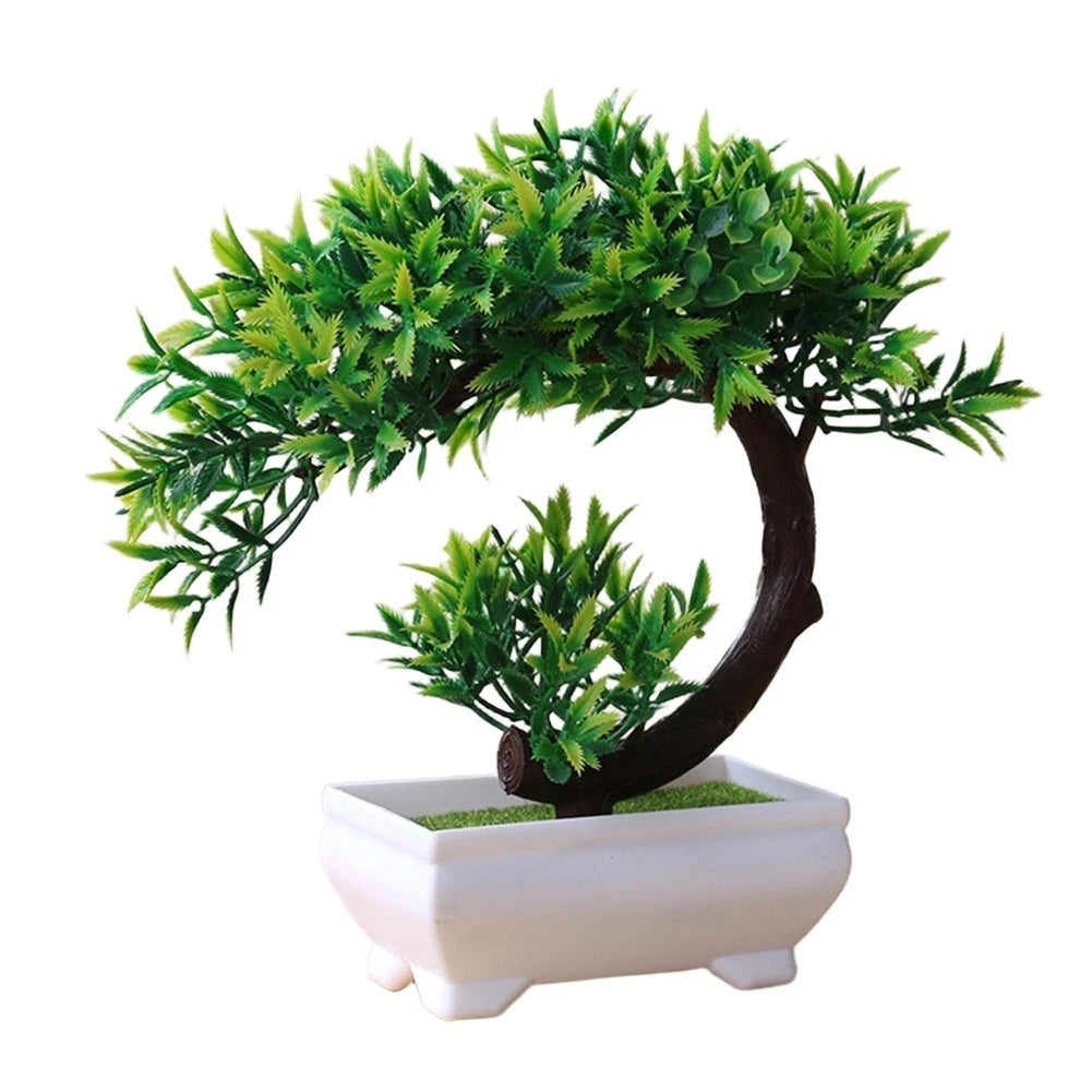 Faux Plant 19cm Potted for Living Room Desk Shelf