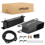 10 Row Aluminum Transmission Oil Cooler Kit Universal AN10