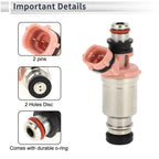 Fuel Injector No. 23209-74080 for Lexus LX450 (1996–1997) 1Pc Pink Silver Tone