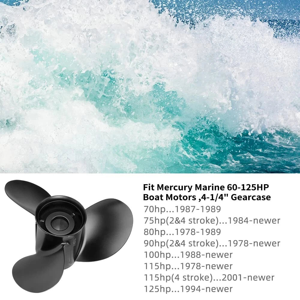13 1/4 x 17 Outboard Propeller for Mercury 40-140HP (15 Tooth)