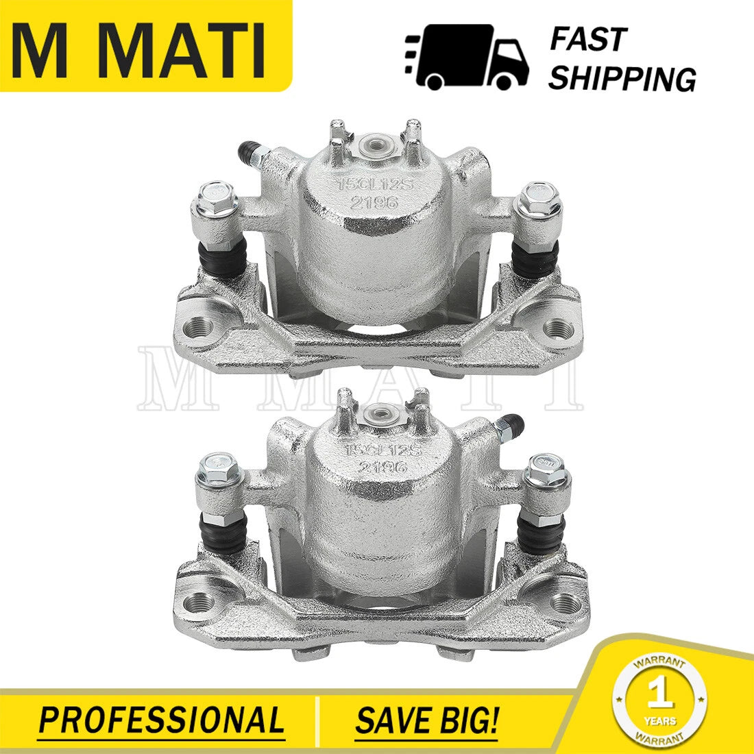 Set of 4 Brake Calipers w/Pads for Honda Big Red 700 MUV700 (2009–2013)