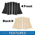 6X Door Pillar Window Trim for Mitsubishi Pajero (2016–2023) Black