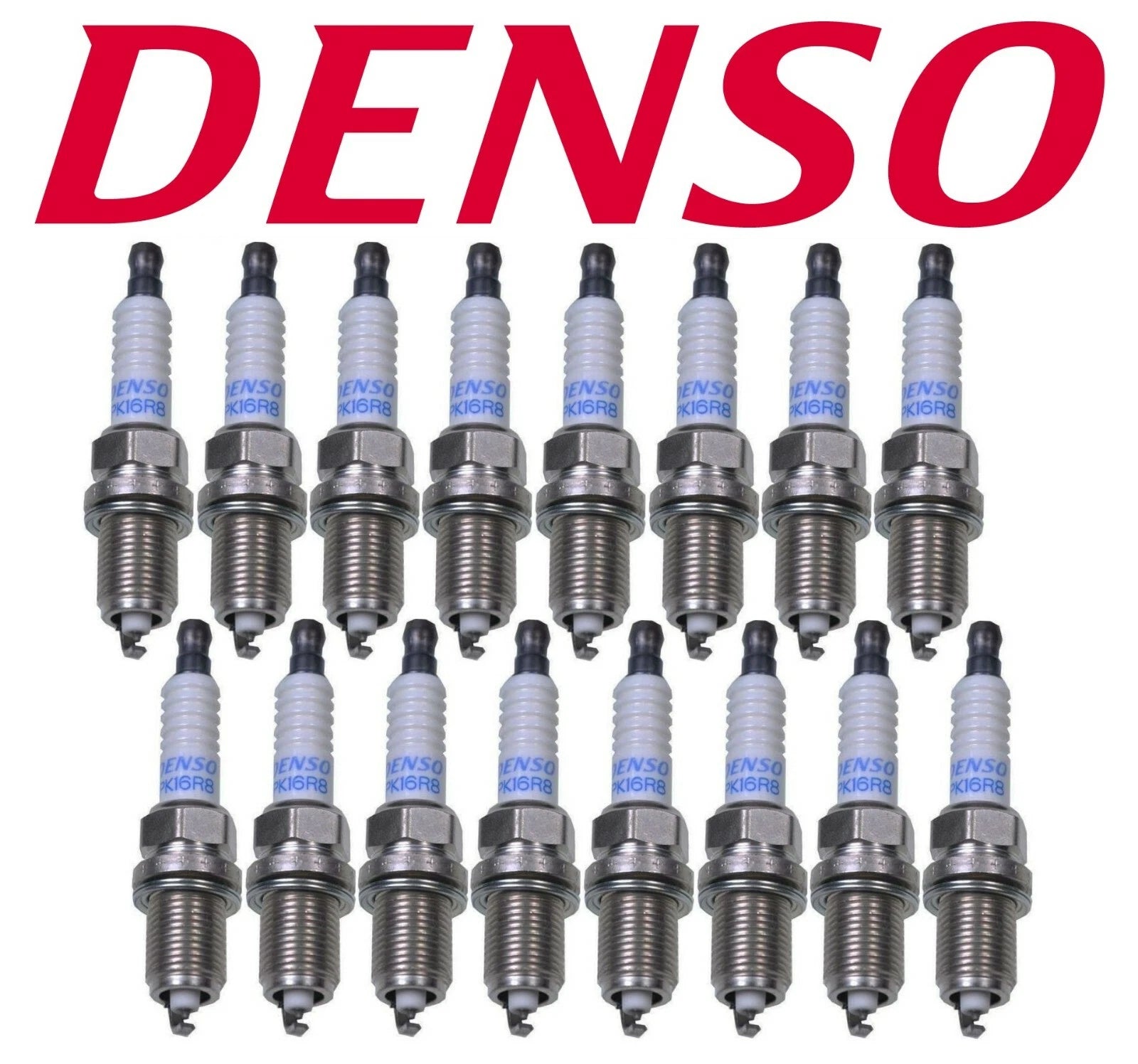Set of 16 Denso Double Platinum Spark Plugs for Audi Chevrolet Rolls-Royce