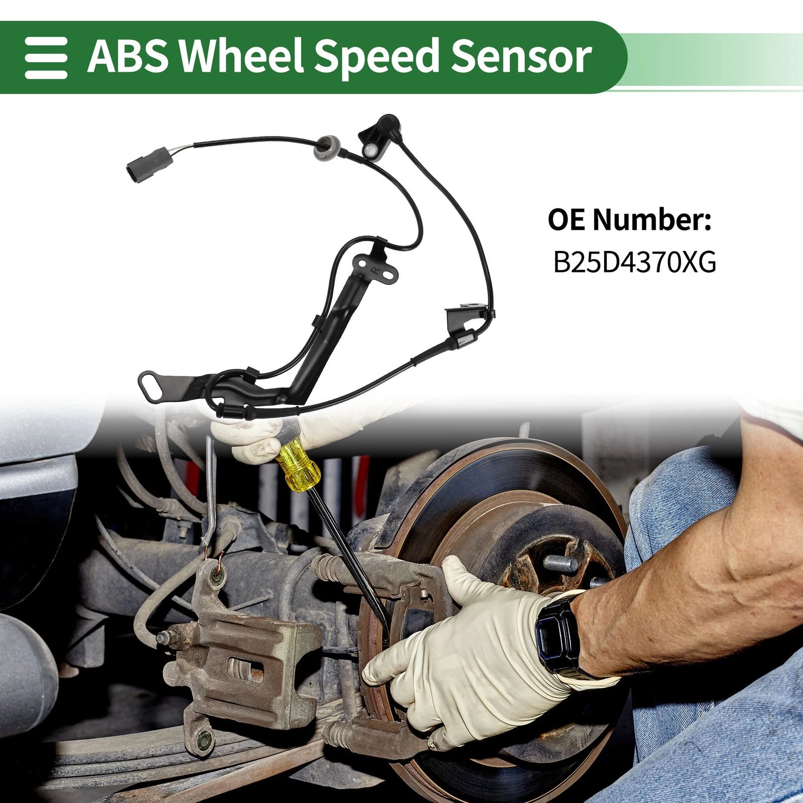 ABS Wheel Speed Sensor for Mazda 323 S (1998–2004) No.B25D4370XG