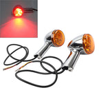 Pair Amber Rear Turn Signal Indicators for Harley XL883 XL1200 (1992–2022)