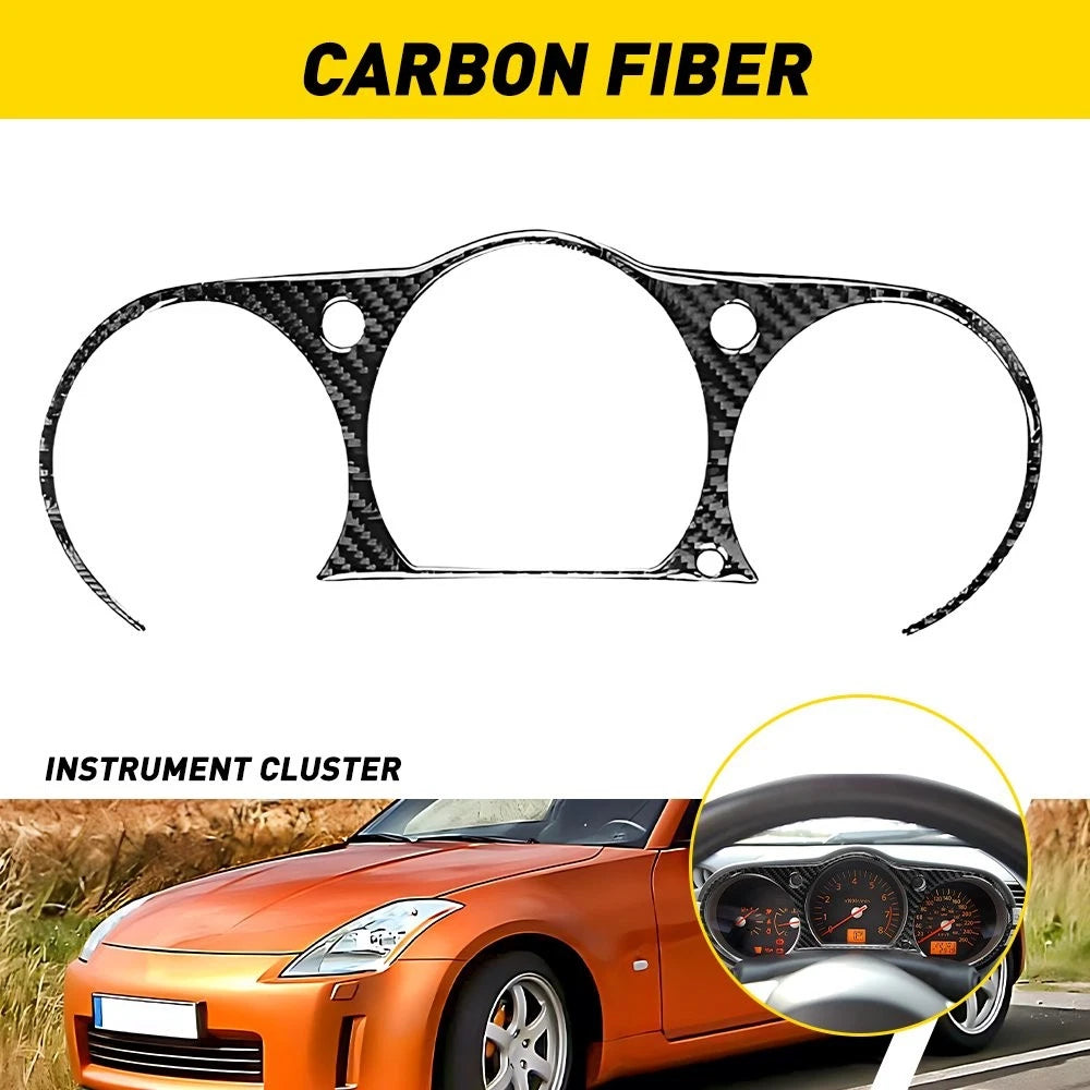 Carbon Fiber Instrument Cluster Panel Cover for Nissan 350Z (2003–2009)