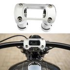 Chrome 4" Handlebar Riser Clamp Kit for Harley Softail Street Bob (2018–2024)