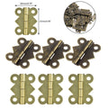 20pcs Mini Hinges for Vintage Jewelry Chest Wine Box Dollhouse (20x25mm)