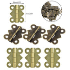 20pcs Mini Hinges for Vintage Jewelry Chest Wine Box Dollhouse (20x25mm)