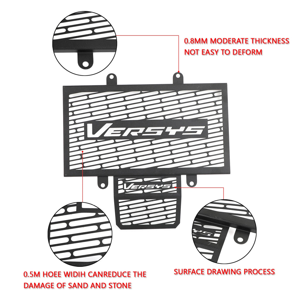 Radiator Guard Protector Cover Grille for Kawasaki Versys-X 300 (2017–2020)