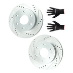 Front Drilled and Slotted Disc Brake Rotors for GMC Savana 2500 (2003–2006) S-55054
