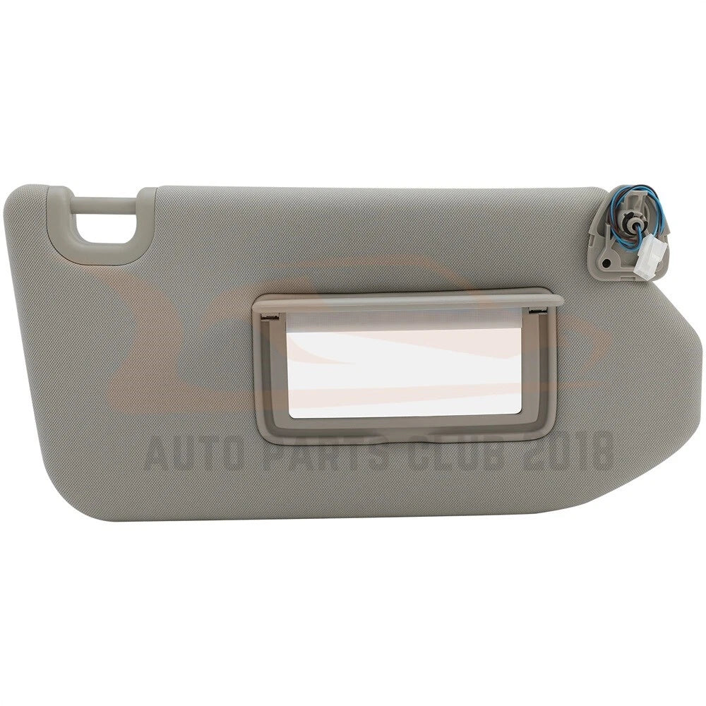 Set of 2 Gray Sun Visors with Lamp for Infiniti JX35 QX60 Pathfinder (2013–2017)