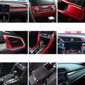 Carbon Fiber Center Console Panel Decor Trim for Honda Civic (2016–2021)