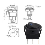 Set of 5 Round 3-Pin LED Switches for Automotive Applications