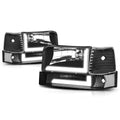 6Pcs Dual L-Shape LED DRL Bumper Headlight for Ford F150-F350 (1992–1996)