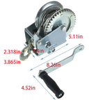 Manual Winch 1600lbs for Boat with 32ft Cable (Universal)